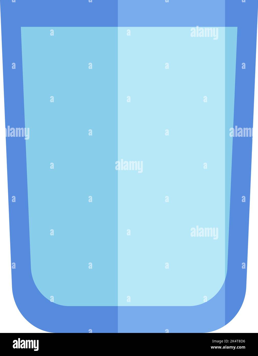 Vetro d'acqua, illustrazione, vettore su sfondo bianco. Illustrazione Vettoriale