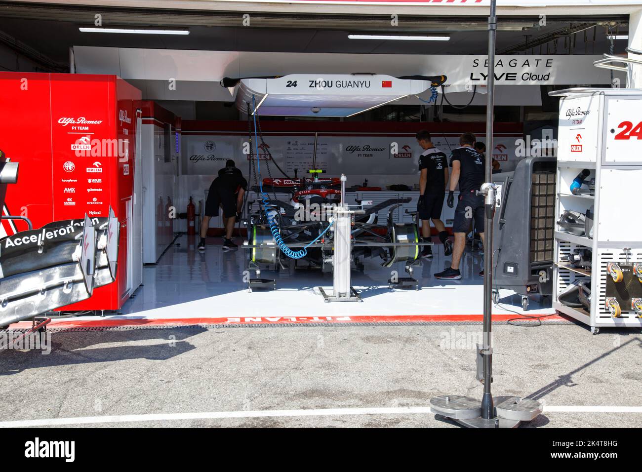 ALFA ROMERO Pit Lane GP FRANCIA 2022, le Castellet, FRANCIA, 21/07/2022 Florent 'MrCrash' B. Foto Stock