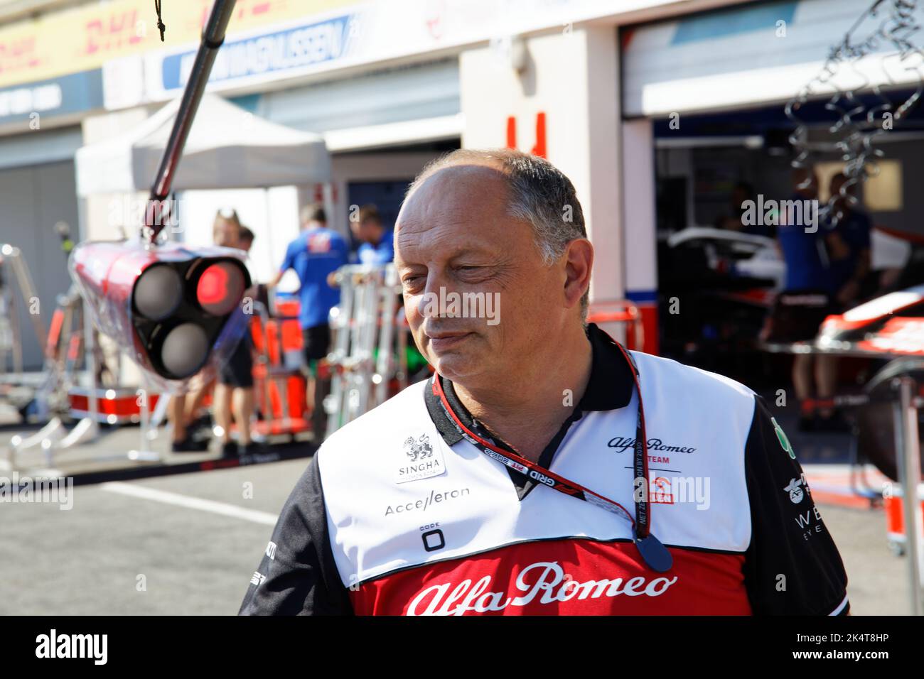 ALFA ROMERO Pit Lane GP FRANCIA 2022, le Castellet, FRANCIA, 21/07/2022 Florent 'MrCrash' B. Foto Stock