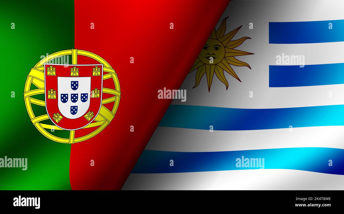 Calcio 2022 | carte partita fase di gruppo (Portogallo vs Uruguay) Foto Stock