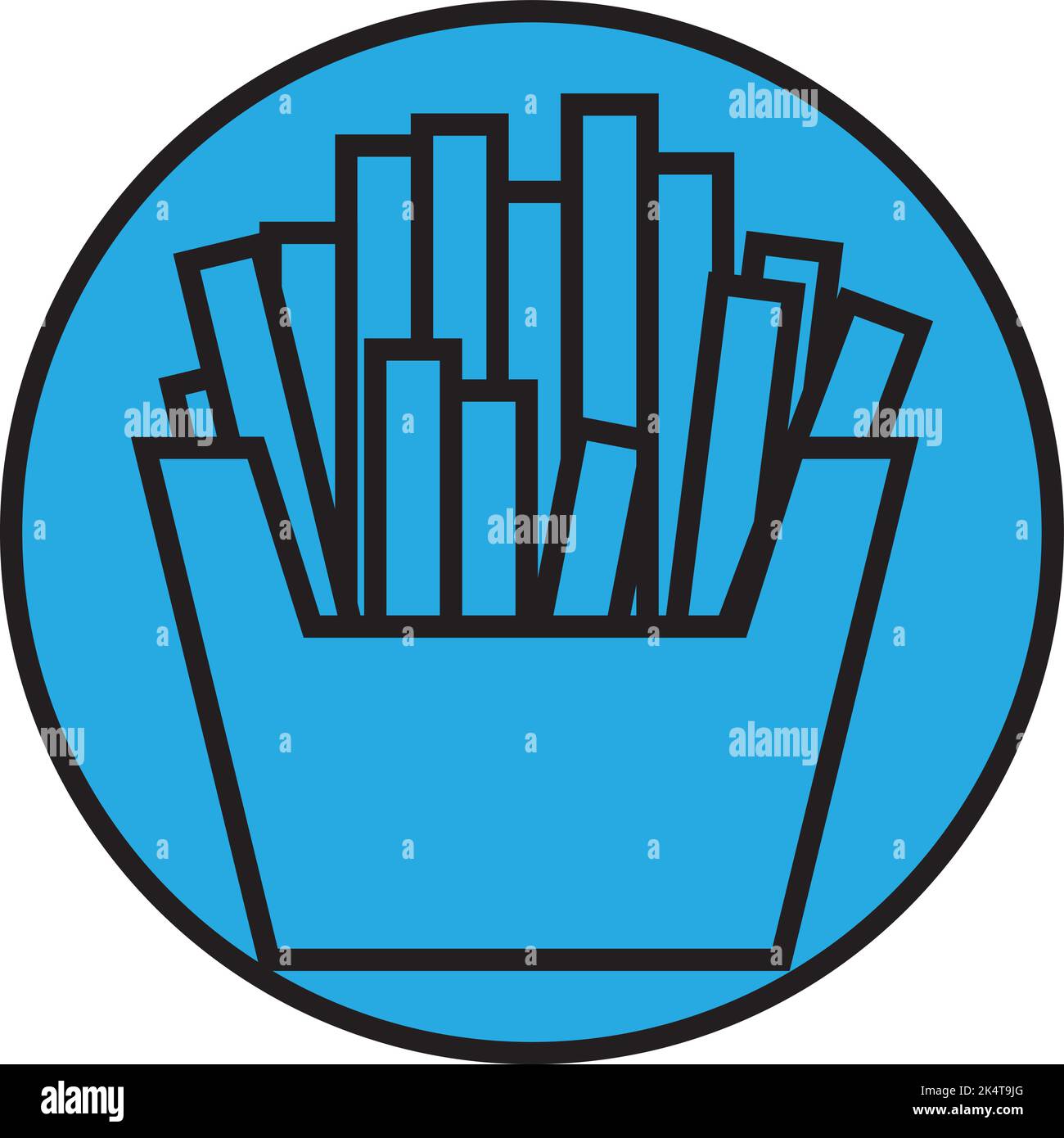 Patatine fritte, illustrazione, vettore su sfondo bianco. Illustrazione Vettoriale