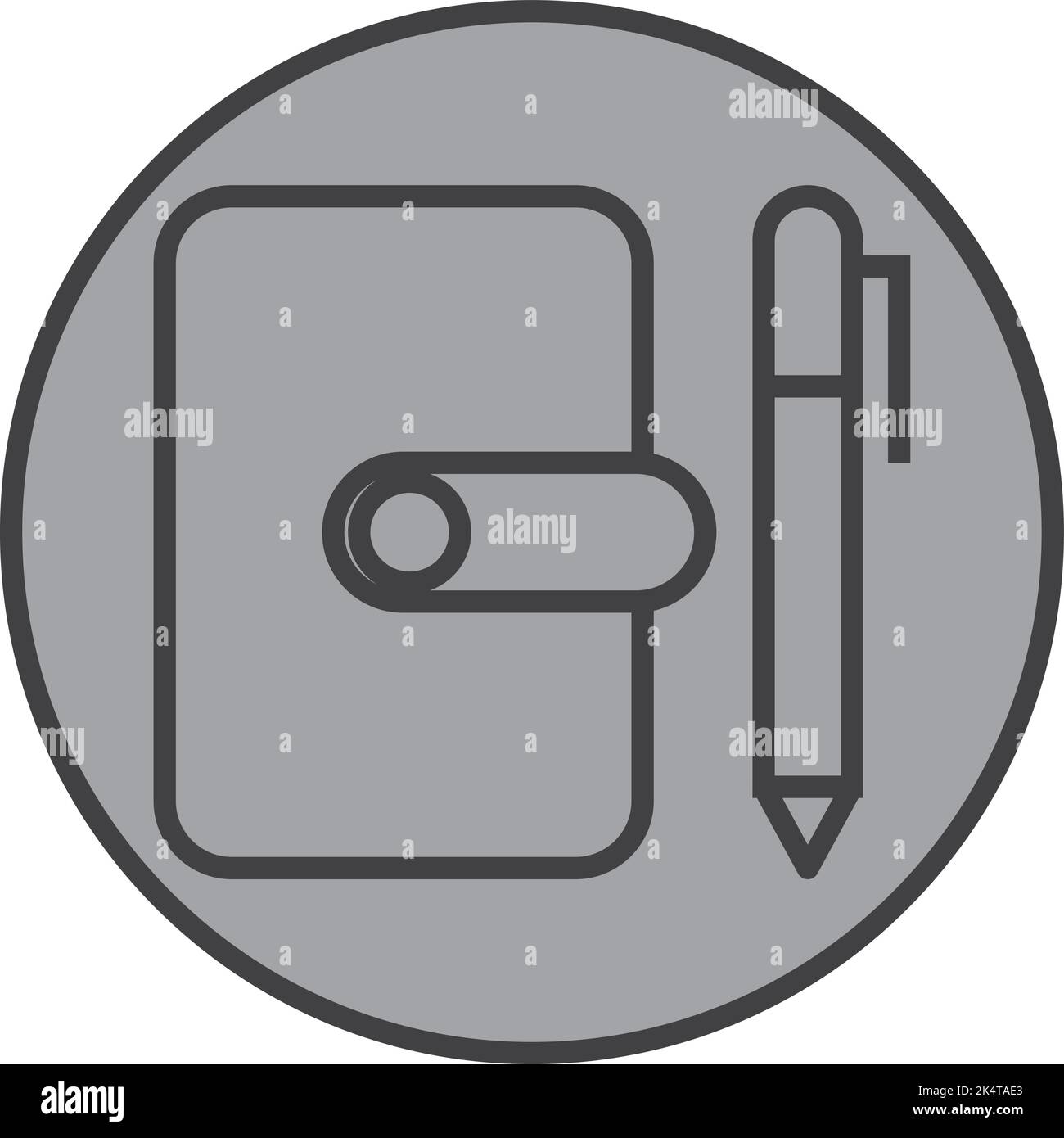 Stile di vita di eBook e penna, illustrazione, vettore su uno sfondo bianco. Illustrazione Vettoriale
