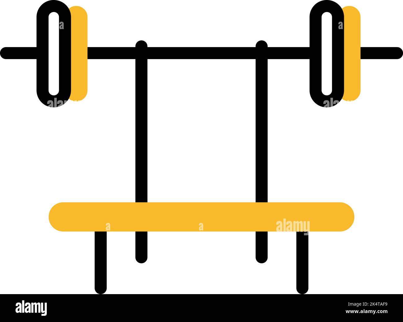 Pesi da palestra, illustrazione, vettore su sfondo bianco. Illustrazione Vettoriale
