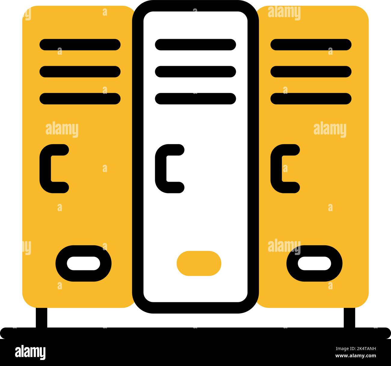 Gym Locker, illustrazione, vettore su sfondo bianco. Illustrazione Vettoriale