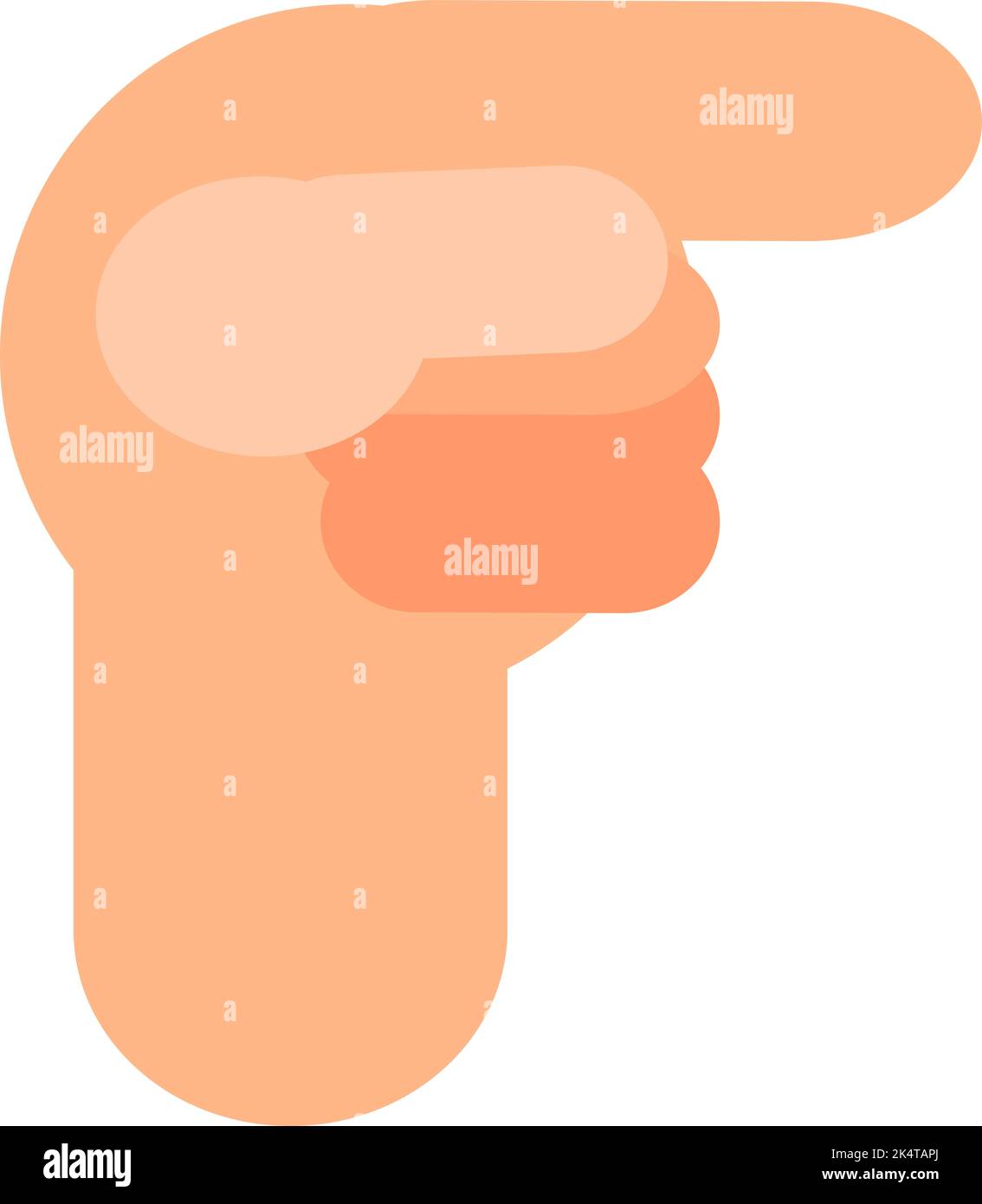 Dito puntato, illustrazione, vettore su sfondo bianco. Illustrazione Vettoriale