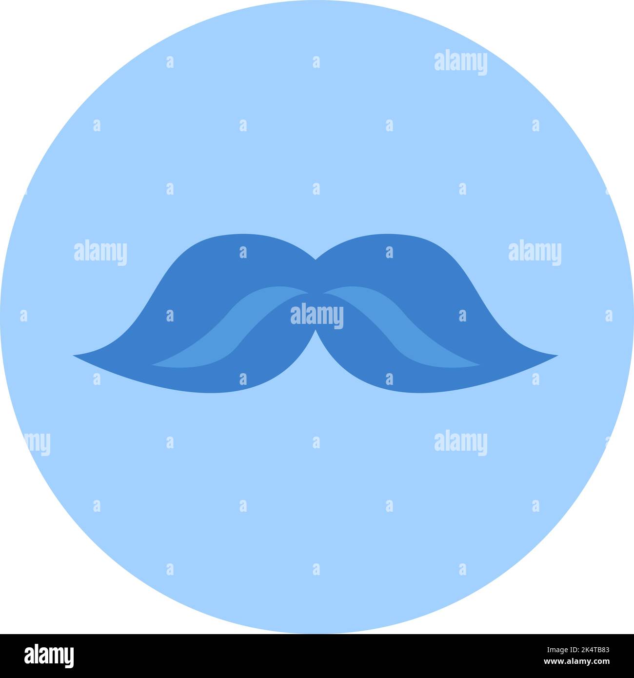 I baffi del giorno dei padri, illustrazione, vettore su uno sfondo bianco. Illustrazione Vettoriale