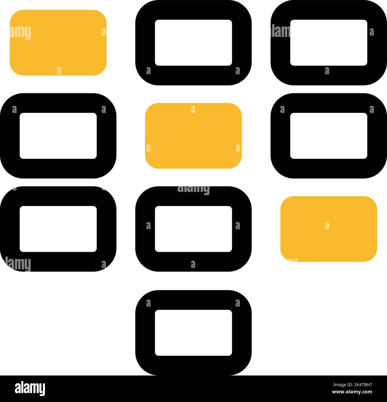Icona della tastiera, illustrazione, vettore su sfondo bianco. Illustrazione Vettoriale