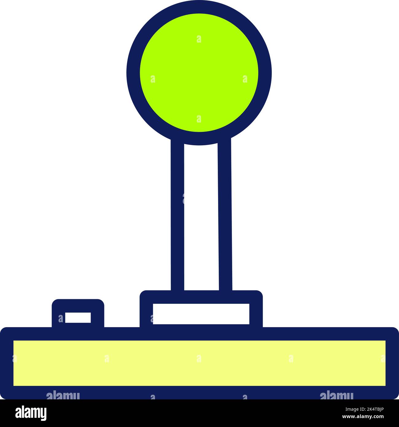 Joystick retrò vecchio, illustrazione, vettore su sfondo bianco. Illustrazione Vettoriale