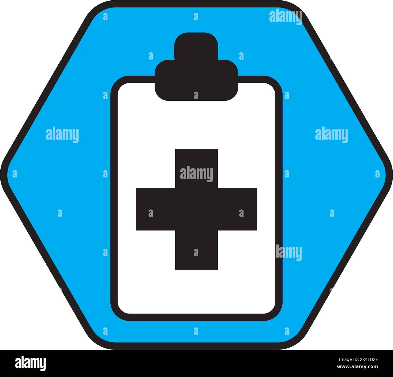 Prescrizione sanitaria, illustrazione, vettore su sfondo bianco. Illustrazione Vettoriale