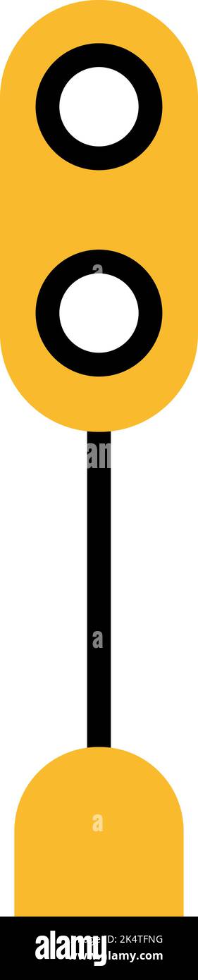 Luci ferroviarie, illustrazione, vettore su sfondo bianco. Illustrazione Vettoriale