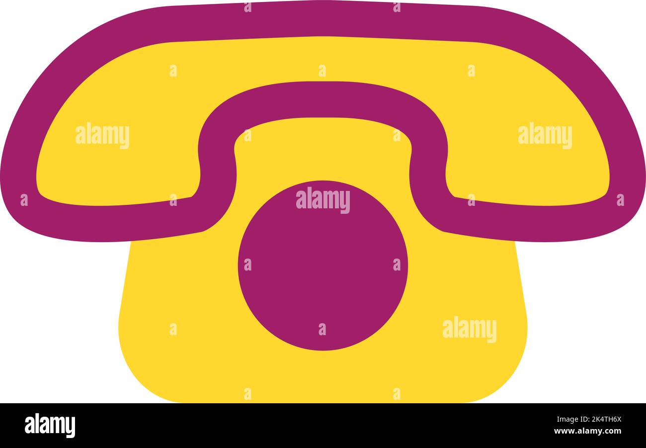 Social media vecchio telefono, illustrazione, vettore su sfondo bianco. Illustrazione Vettoriale