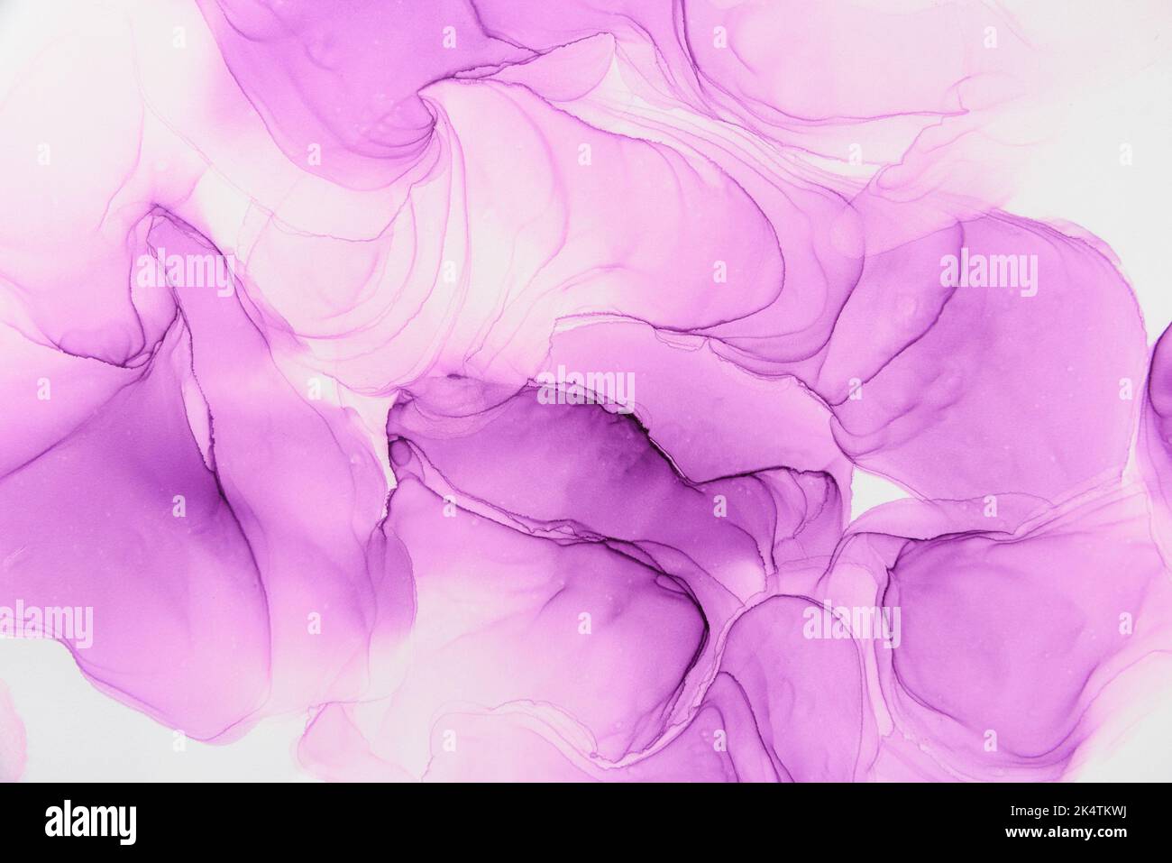 Astratto alcool inchiostro fluido arte sfondo. Colore viola Foto Stock
