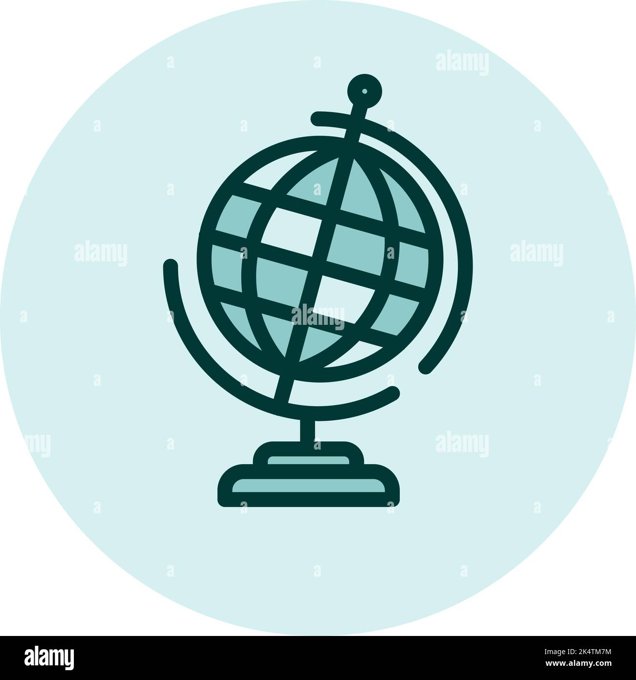 Disciplina accademica geografia, illustrazione, vettore su sfondo bianco. Illustrazione Vettoriale