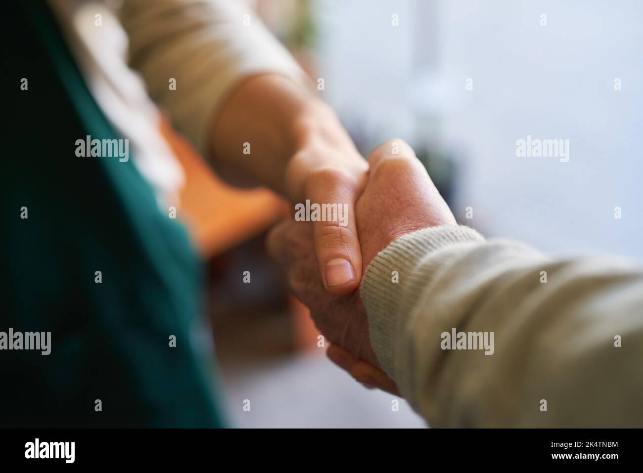 Stretta di mano tra le persone d'affari come un concetto per il saluto o affare Foto Stock