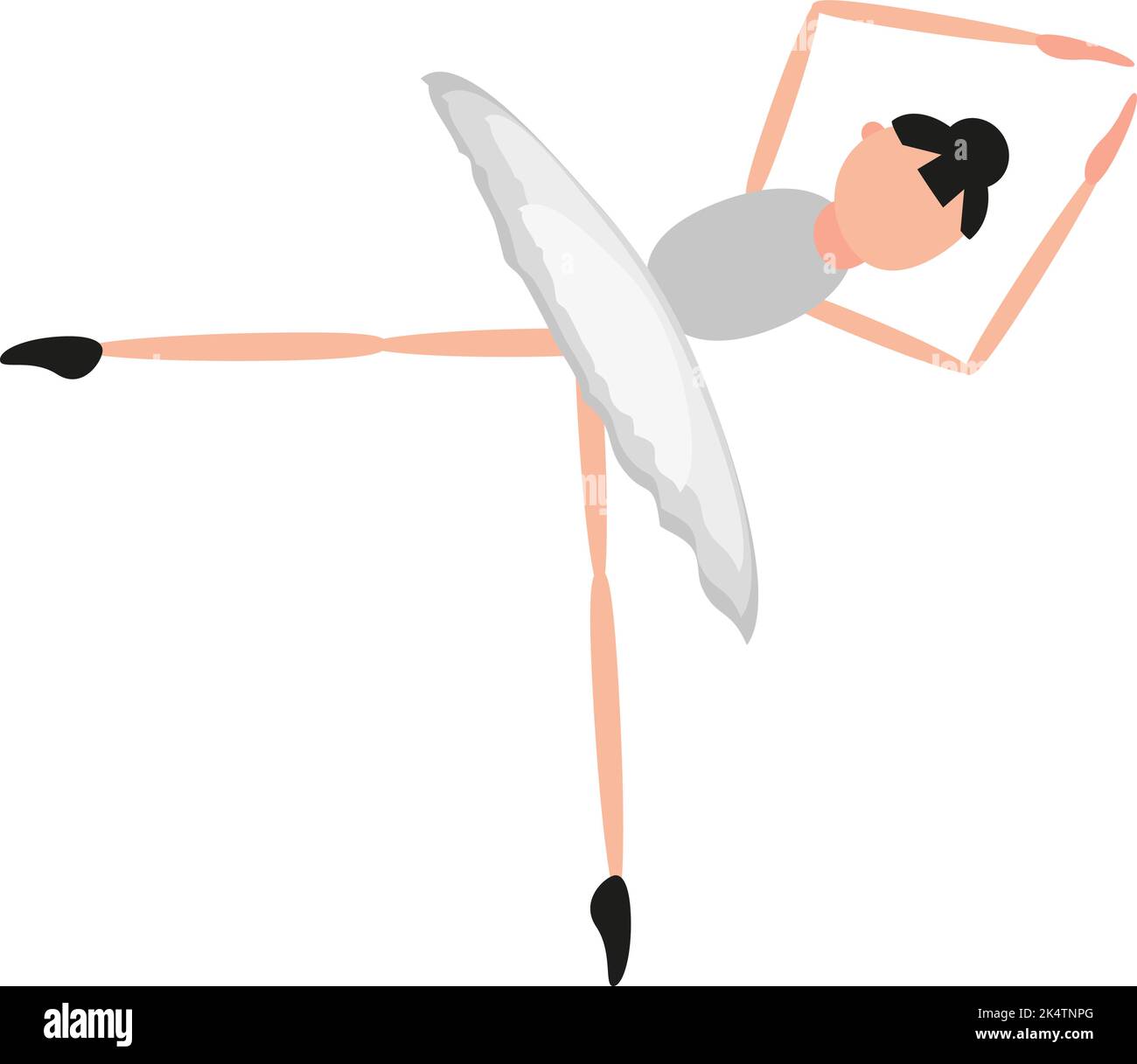 Movimento del balletto di Brise, illustrazione, vettore su uno sfondo bianco. Illustrazione Vettoriale