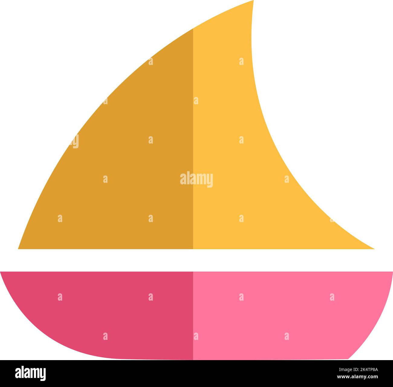 Nave da viaggio, illustrazione, vettore su sfondo bianco. Illustrazione Vettoriale