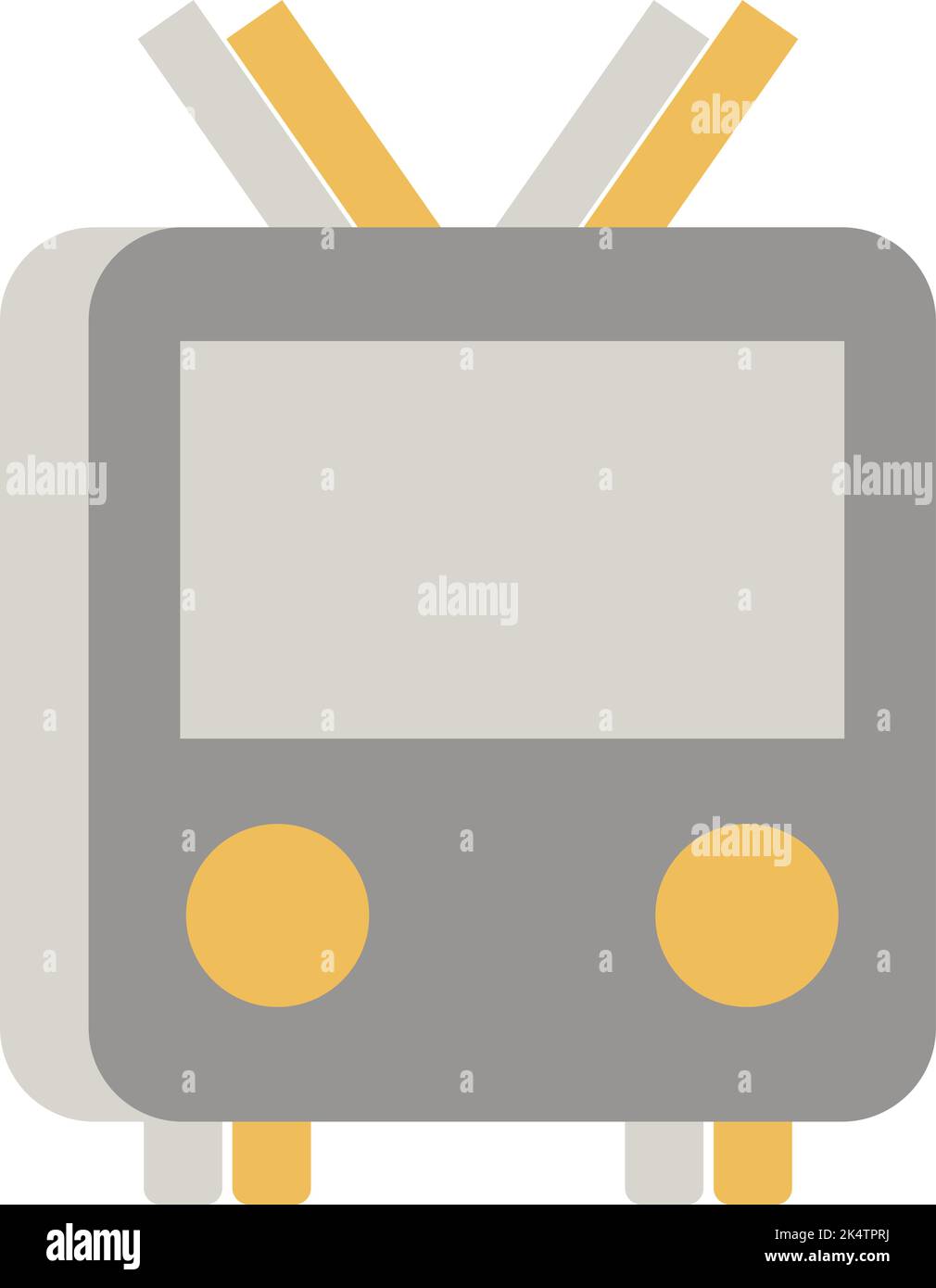 Tram cittadino, illustrazione, vettore su sfondo bianco. Illustrazione Vettoriale