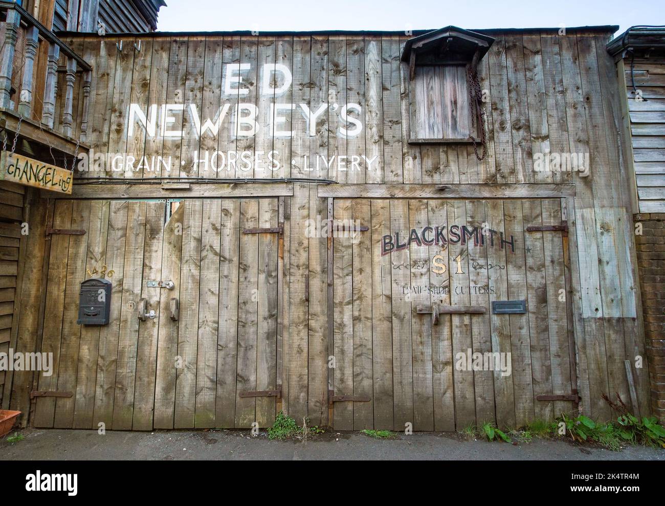 Wild West Film Set, Morningside, Edimburgo, Regno Unito, Scozia Foto Stock