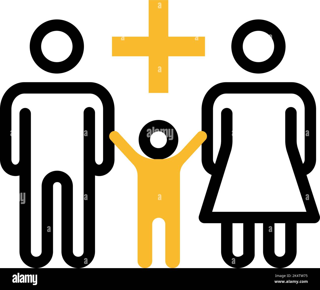 Medico di famiglia salute, illustrazione, vettore su uno sfondo bianco. Illustrazione Vettoriale