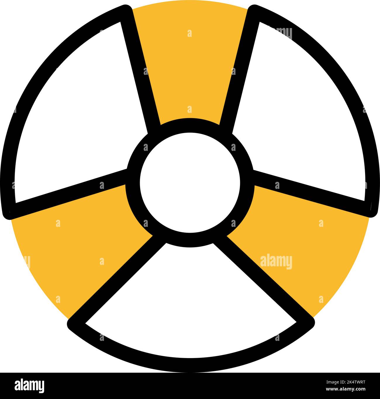 Medico di radioterapia, illustrazione, vettore su sfondo bianco. Illustrazione Vettoriale