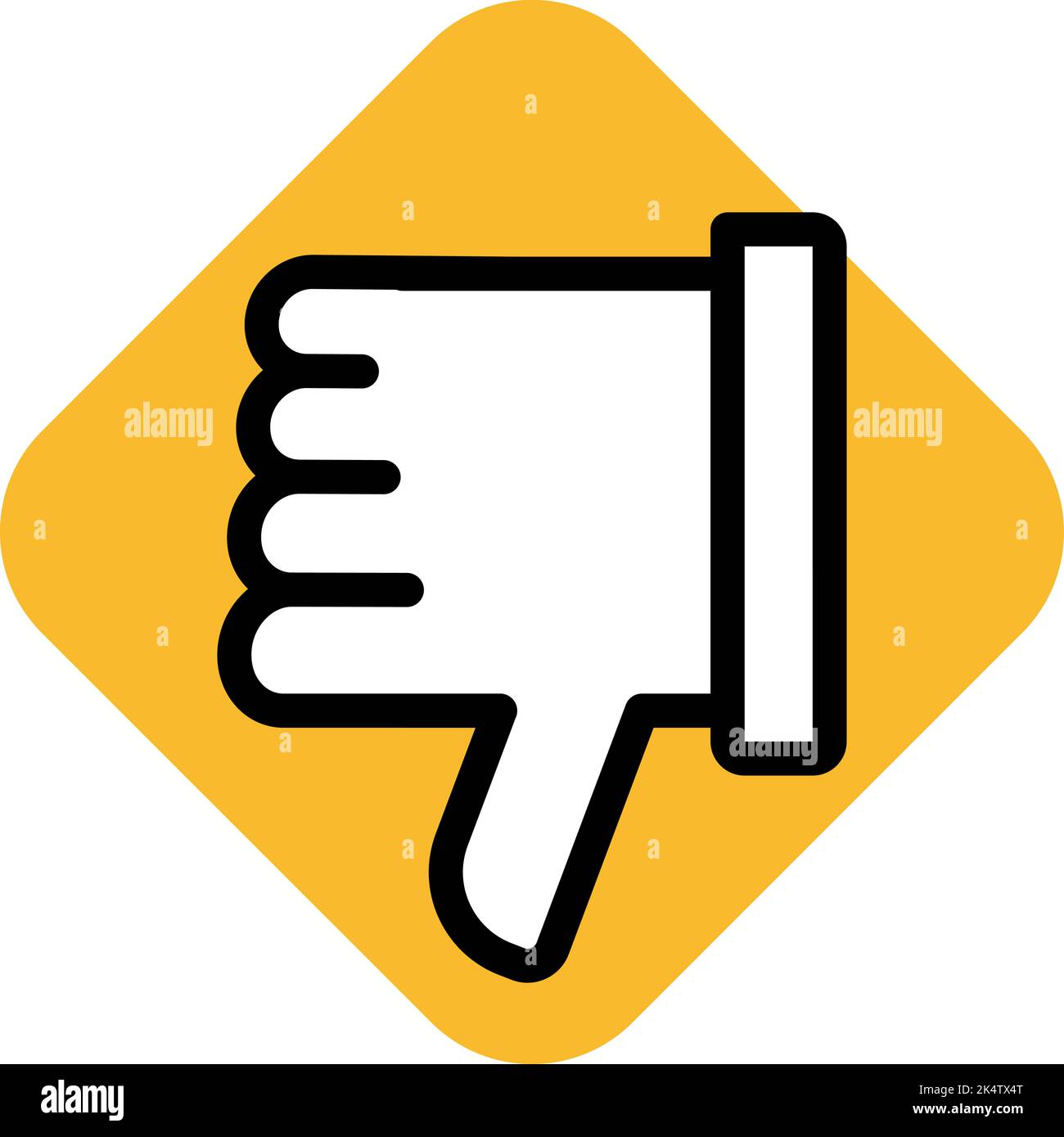 Feedback non piace, illustrazione, vettore su sfondo bianco. Illustrazione Vettoriale