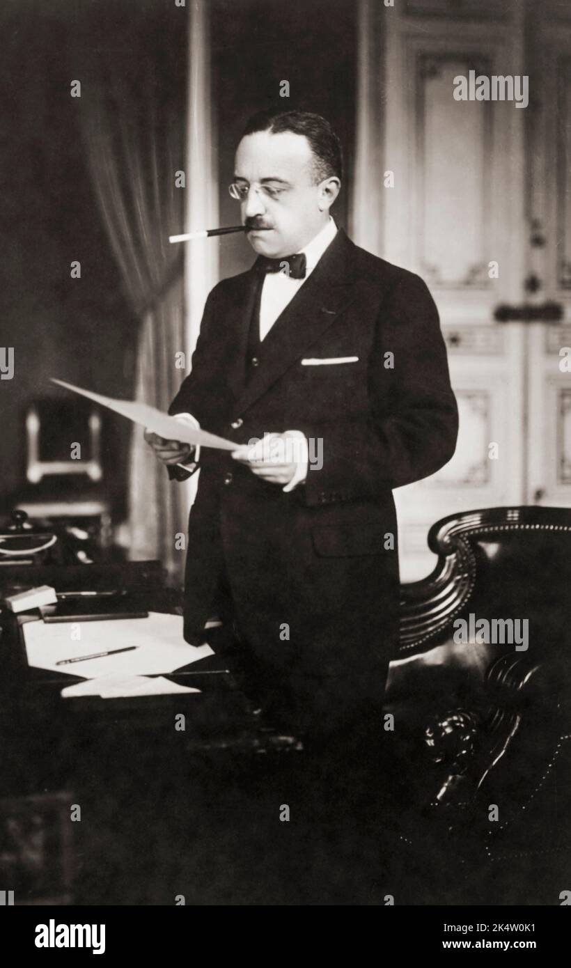 André Tardieu, 1876 - 1945. Nome completo André Pierre Gabriel Amédée Tardieu. Tre volte primo ministro francese. Foto Stock