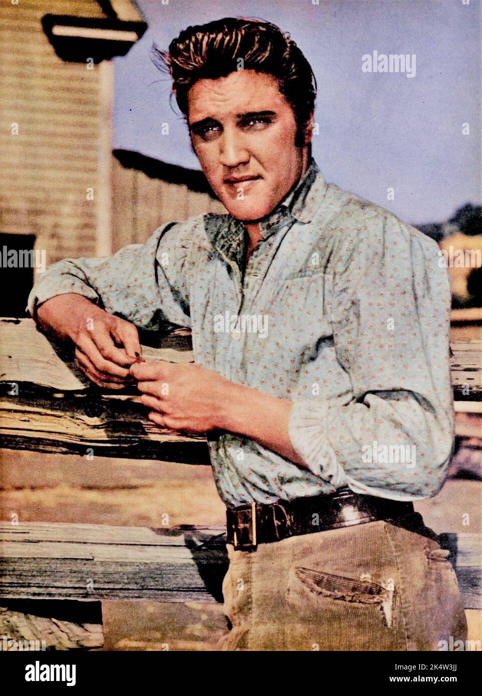 Foto di Elvis Presley da TV radio Mirror, gennaio 1957 (Love Me Tender). Foto Stock