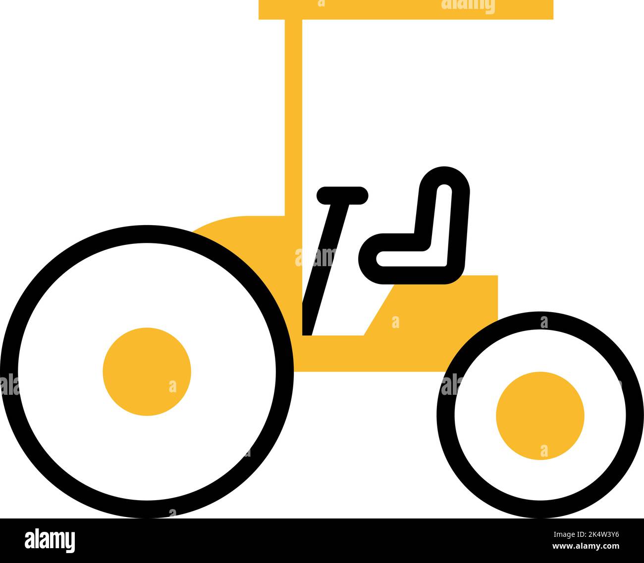 Veicolo mobile per attrezzature dure, illustrazione, vettore su sfondo bianco. Illustrazione Vettoriale