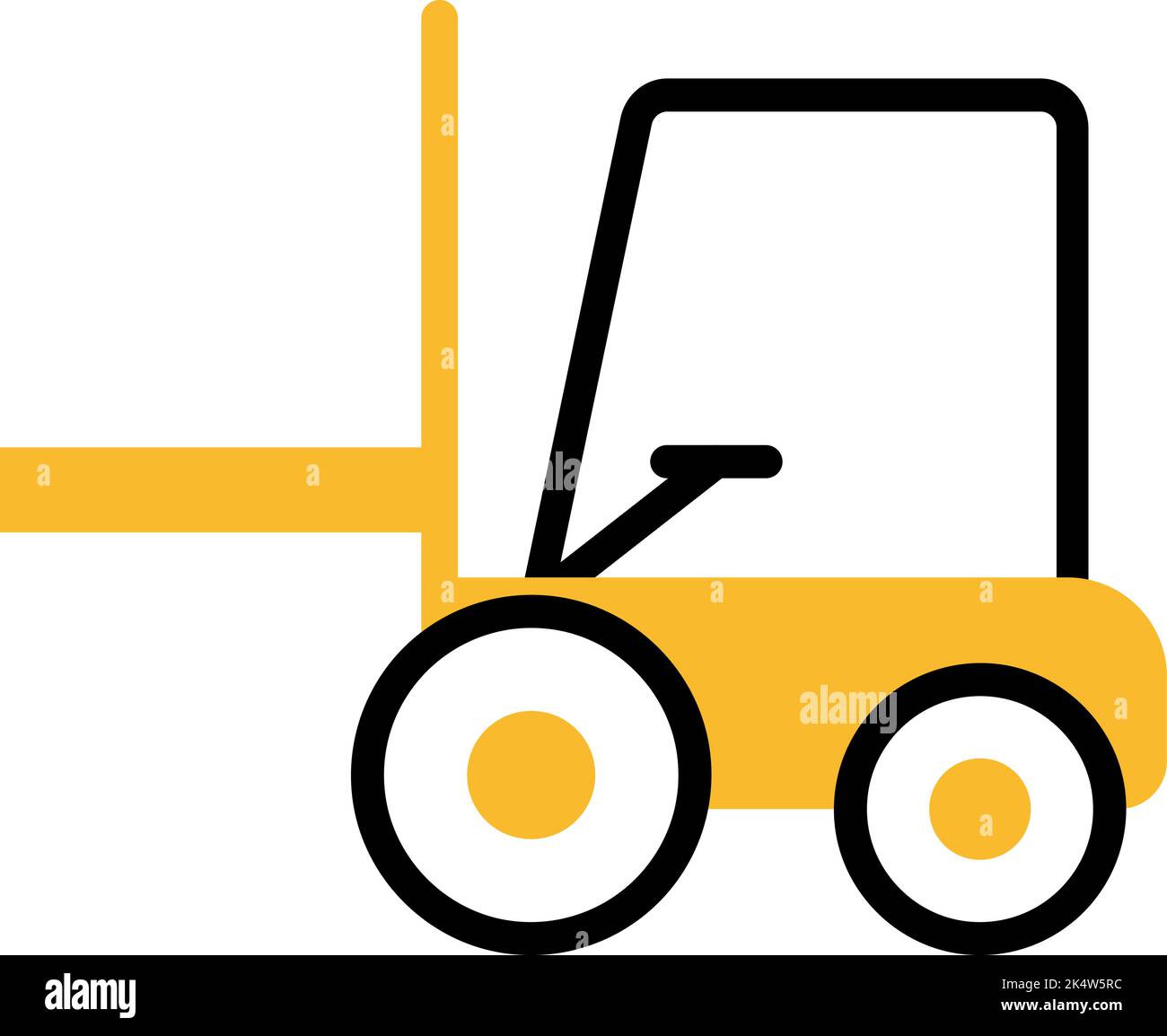 Macchina escavatore per attrezzature dure, illustrazione, vettore su sfondo bianco. Illustrazione Vettoriale