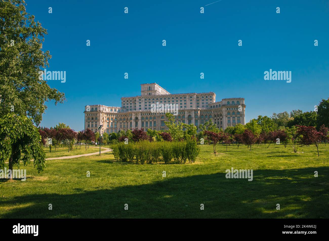 Casa del Parlamento rumeno Foto Stock