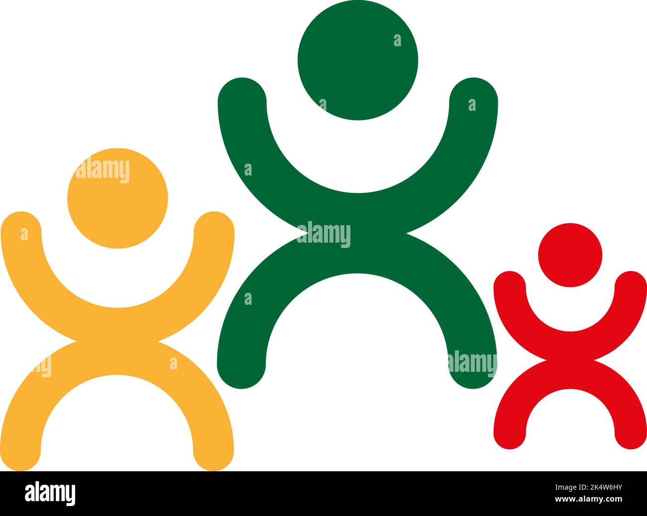 Famiglia di logo Smicircle, illustrazione, vettore su sfondo bianco. Illustrazione Vettoriale