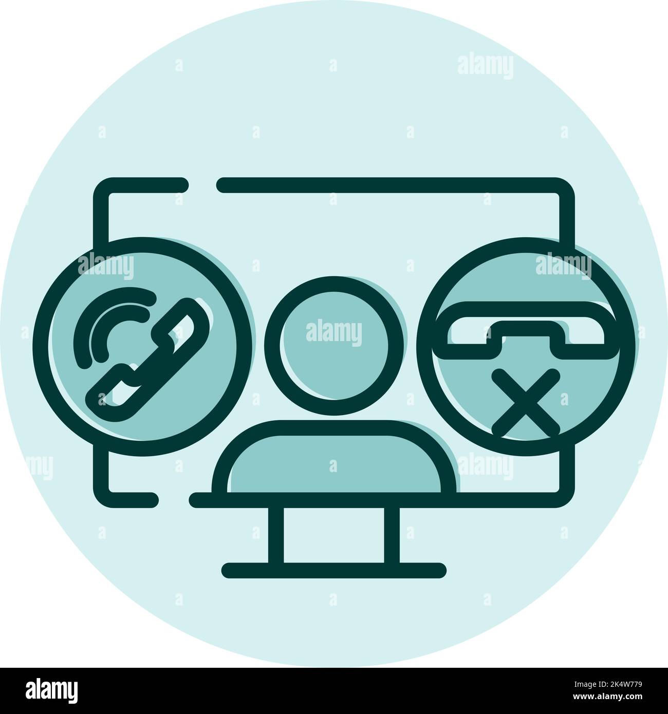 Lezioni di zoom online, illustrazione, vettore su sfondo bianco. Illustrazione Vettoriale