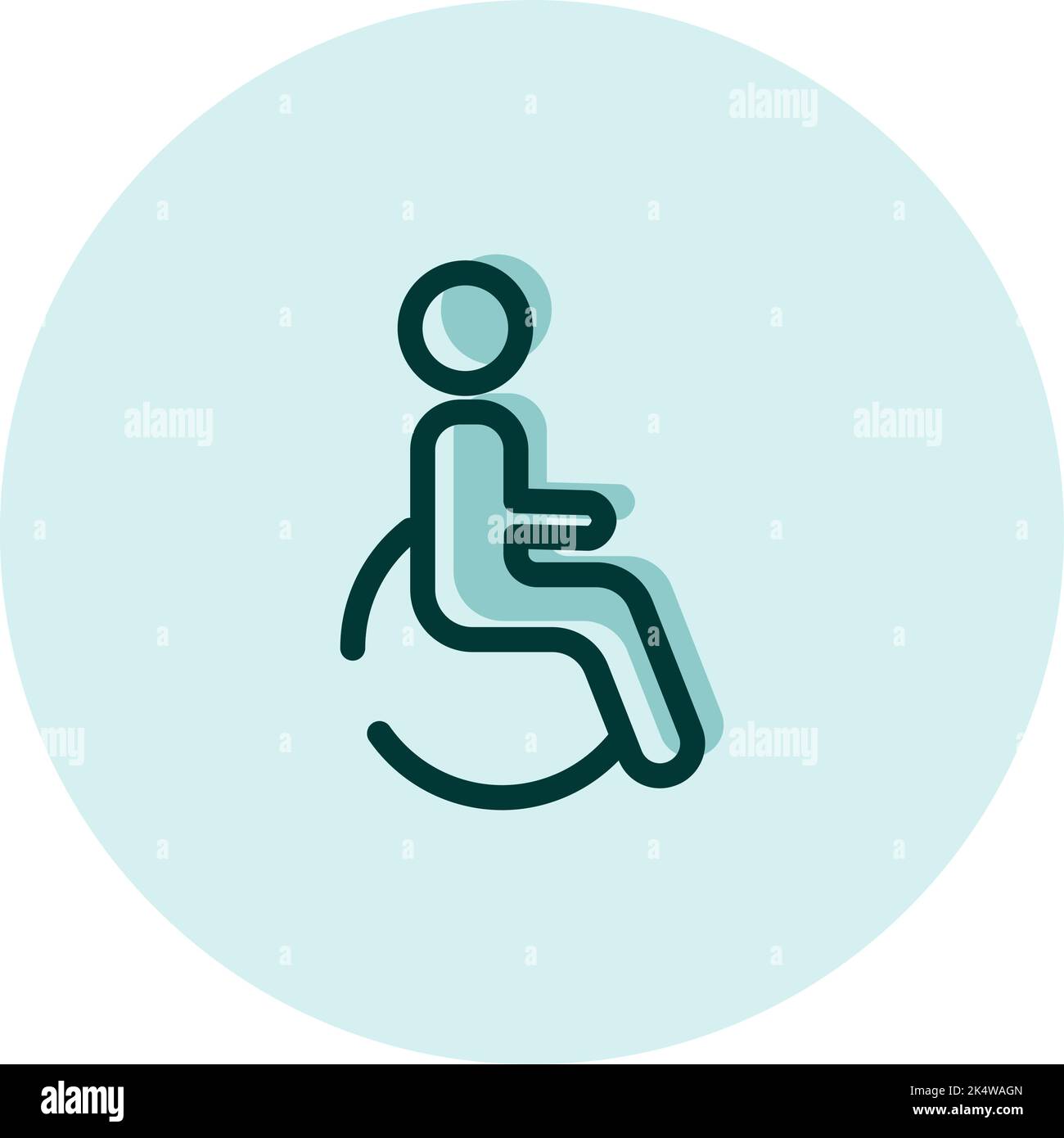 Disabilità dell'hotel, illustrazione, vettore su sfondo bianco. Illustrazione Vettoriale