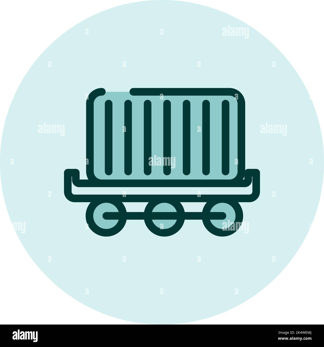 Treno carro, illustrazione, vettore su sfondo bianco. Illustrazione Vettoriale