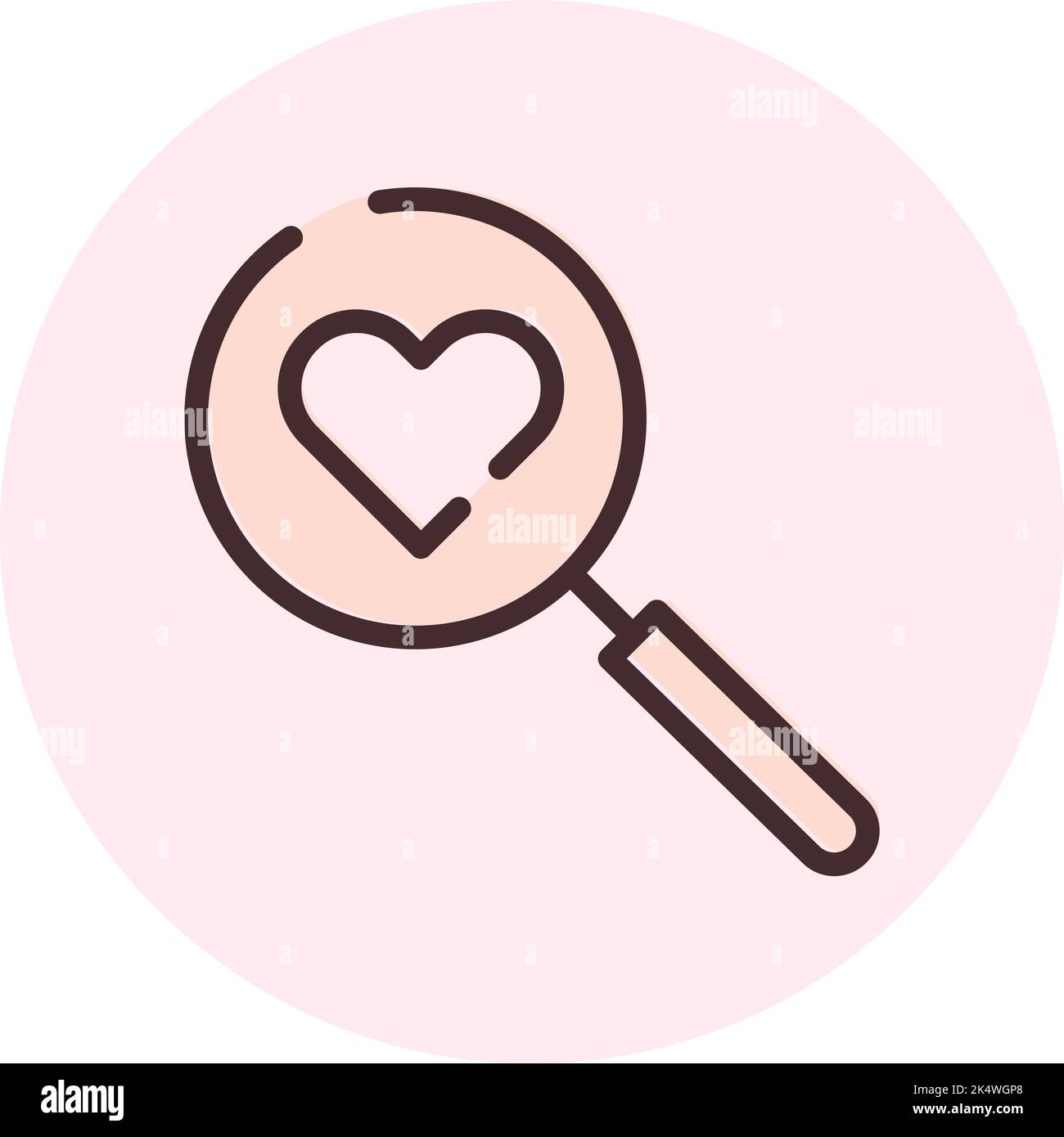 Ricerca, illustrazione, vettore di San Valentino su sfondo bianco. Illustrazione Vettoriale