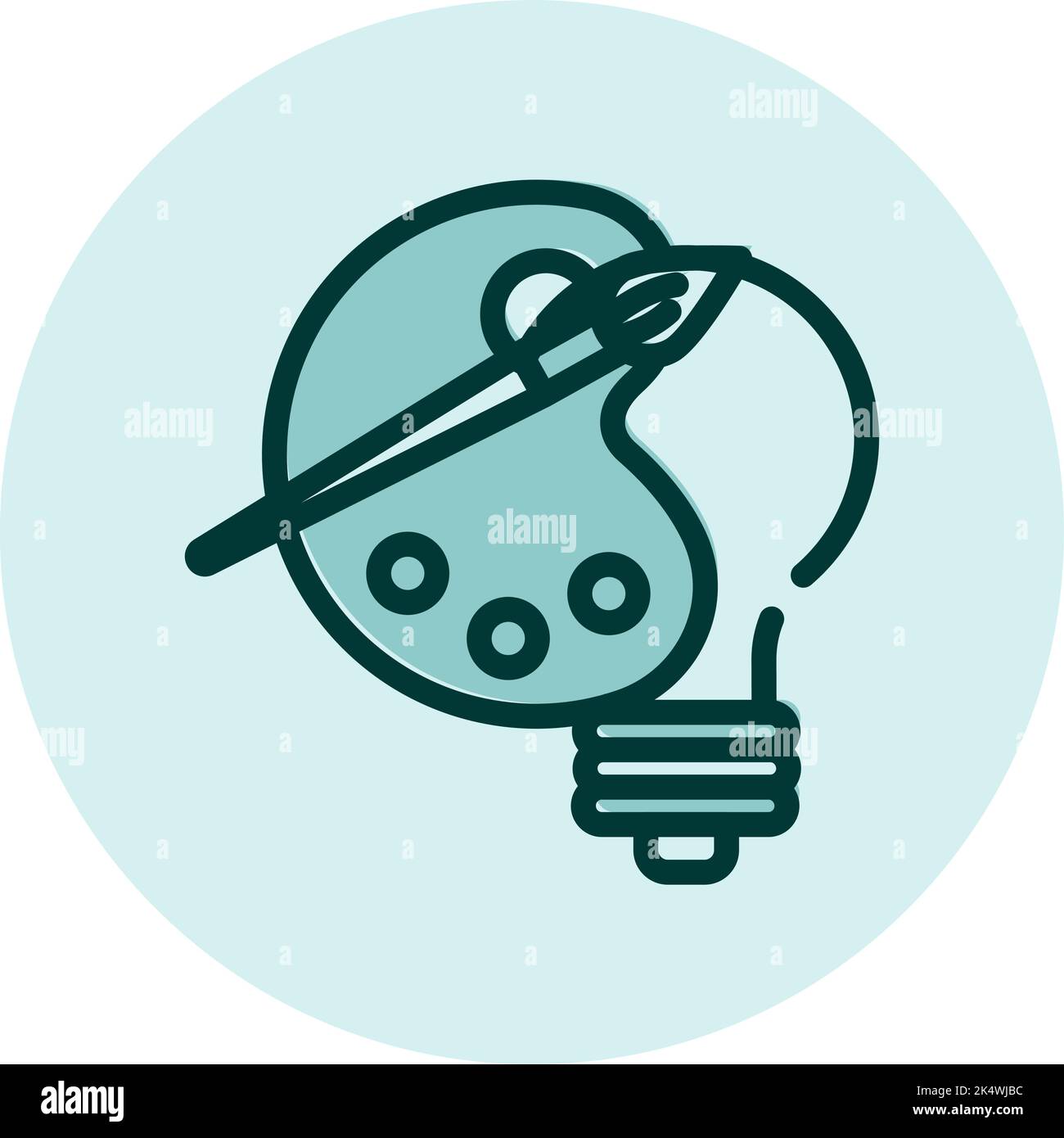 Idea creativa di business, illustrazione, vettore su sfondo bianco. Illustrazione Vettoriale