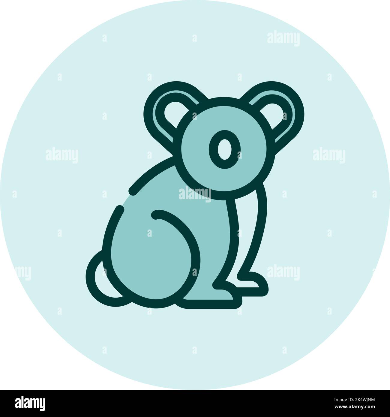 Koala selvaggio, illustrazione, vettore su sfondo bianco. Illustrazione Vettoriale