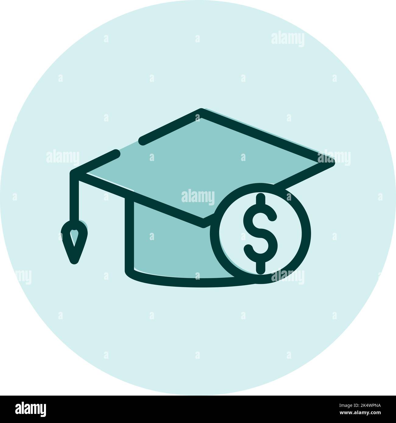 Il dipendente beneficia di istruzione, illustrazione, vettore su sfondo bianco. Illustrazione Vettoriale