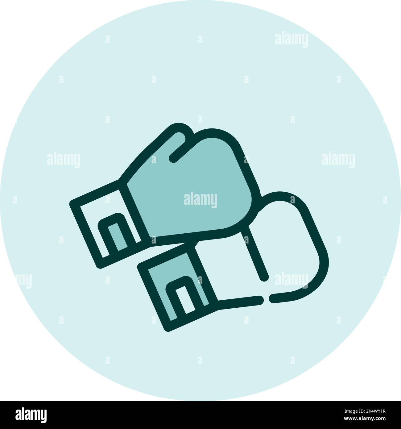 Giochi di boxe, illustrazione, vettore su sfondo bianco. Illustrazione Vettoriale