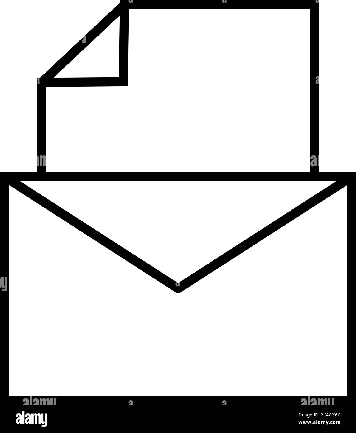 Lettera commerciale e di marketing, illustrazione, vettore su sfondo bianco. Illustrazione Vettoriale