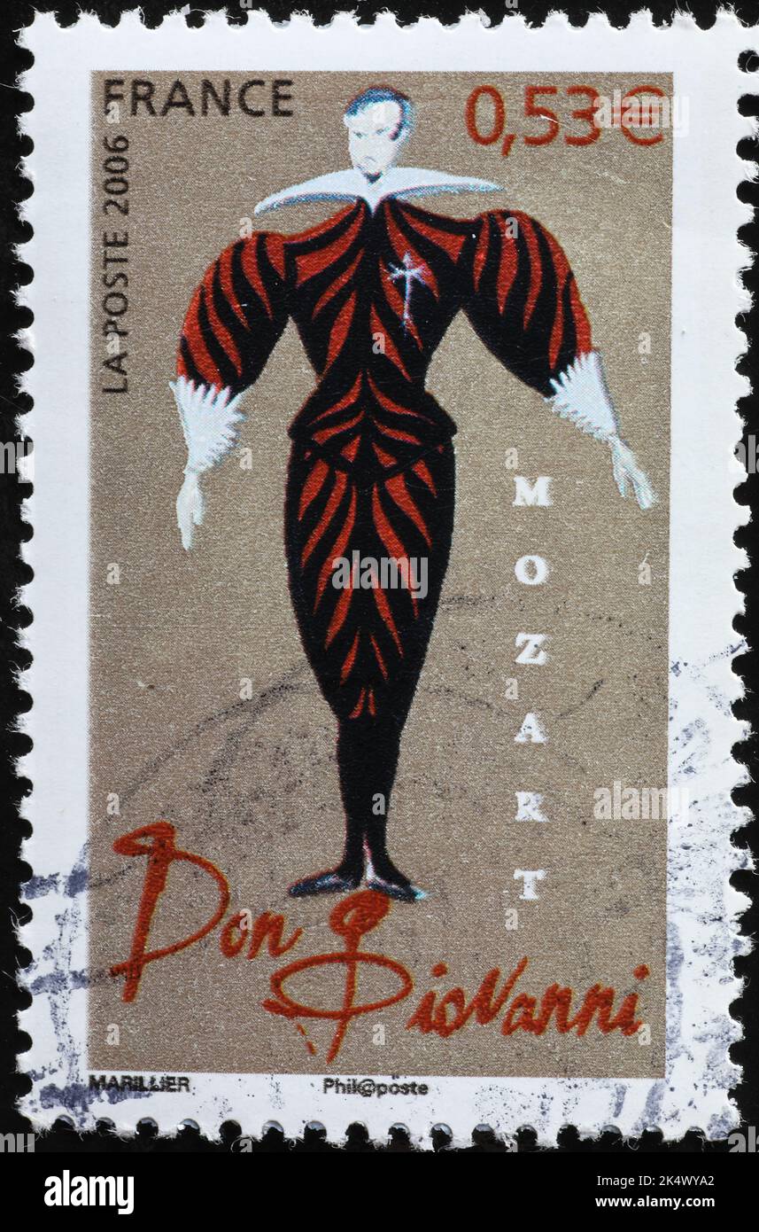 Opera 'Don Giovanni' di Mozart su francobollo Foto Stock