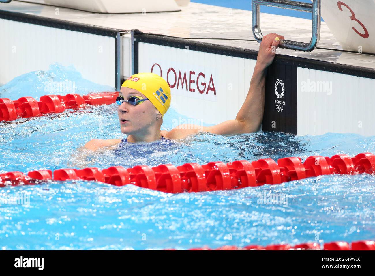 1st AGOSTO 2021 - TOKYO, GIAPPONE: Sarah SJOSTROM di Svezia vince la medaglia d'argento nella finale di Freestyle 50m delle Donne in piscina ai Giochi Olimpici di Tokyo 2020 (Foto: Mickael Chavet/RX) Foto Stock