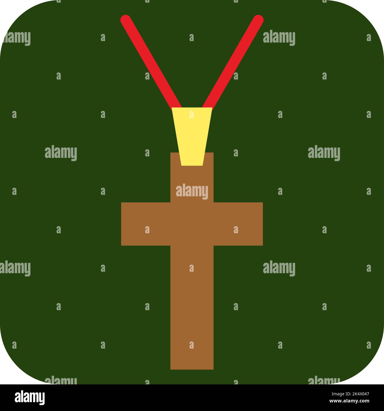 Croce di Pasqua, illustrazione, vettore su sfondo bianco. Illustrazione Vettoriale