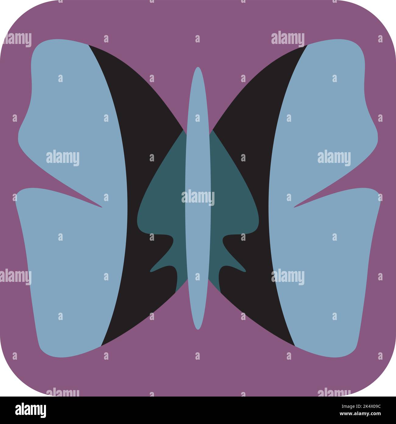 Farfalla nera e blu, illustrazione, vettore su sfondo bianco. Illustrazione Vettoriale