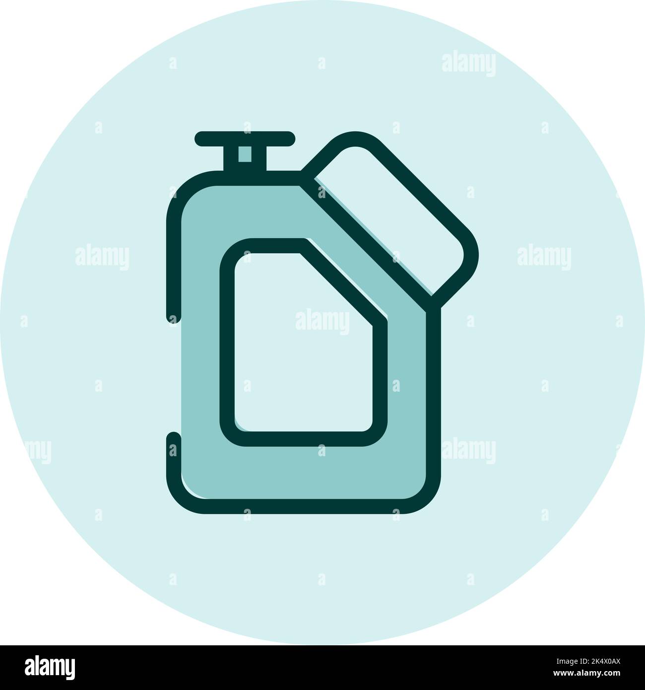 Lattina carburante per auto, illustrazione, vettore su sfondo bianco. Illustrazione Vettoriale