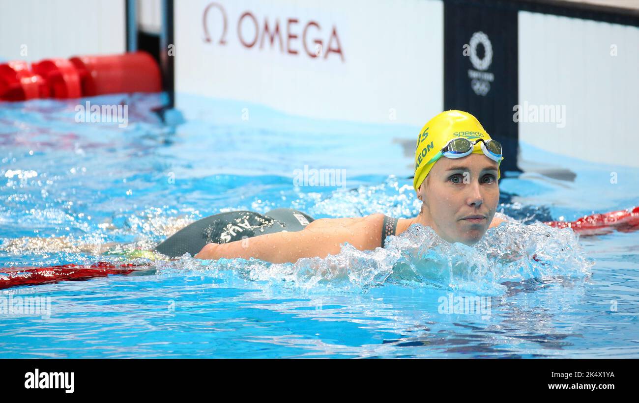 1st AGOSTO 2021 - TOKYO, GIAPPONE: Emma McKeon of Australia rompe il record olimpico nel 23,81s e vince la medaglia d'oro nella finale di Freestyle 50m delle Donne in piscina ai Giochi Olimpici di Tokyo 2020 (Foto: Mickael Chavet/RX) Foto Stock