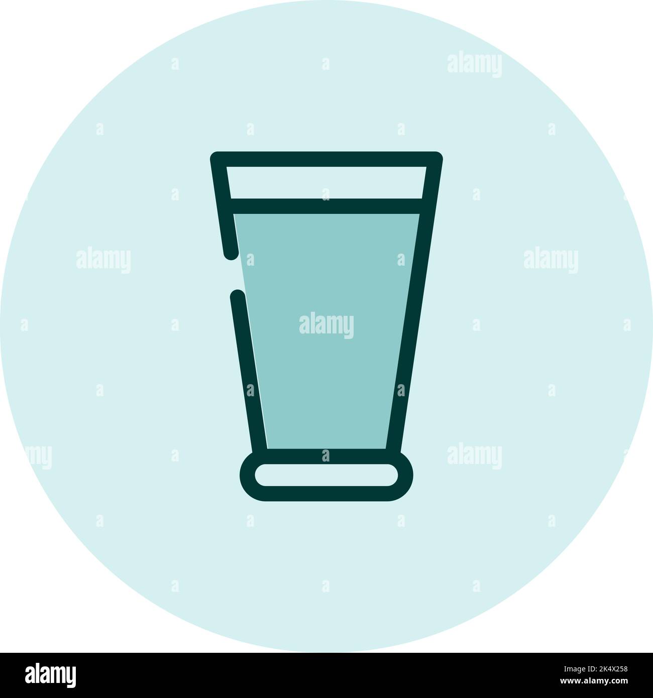 Piccolo vetro, illustrazione, vettore su sfondo bianco. Illustrazione Vettoriale