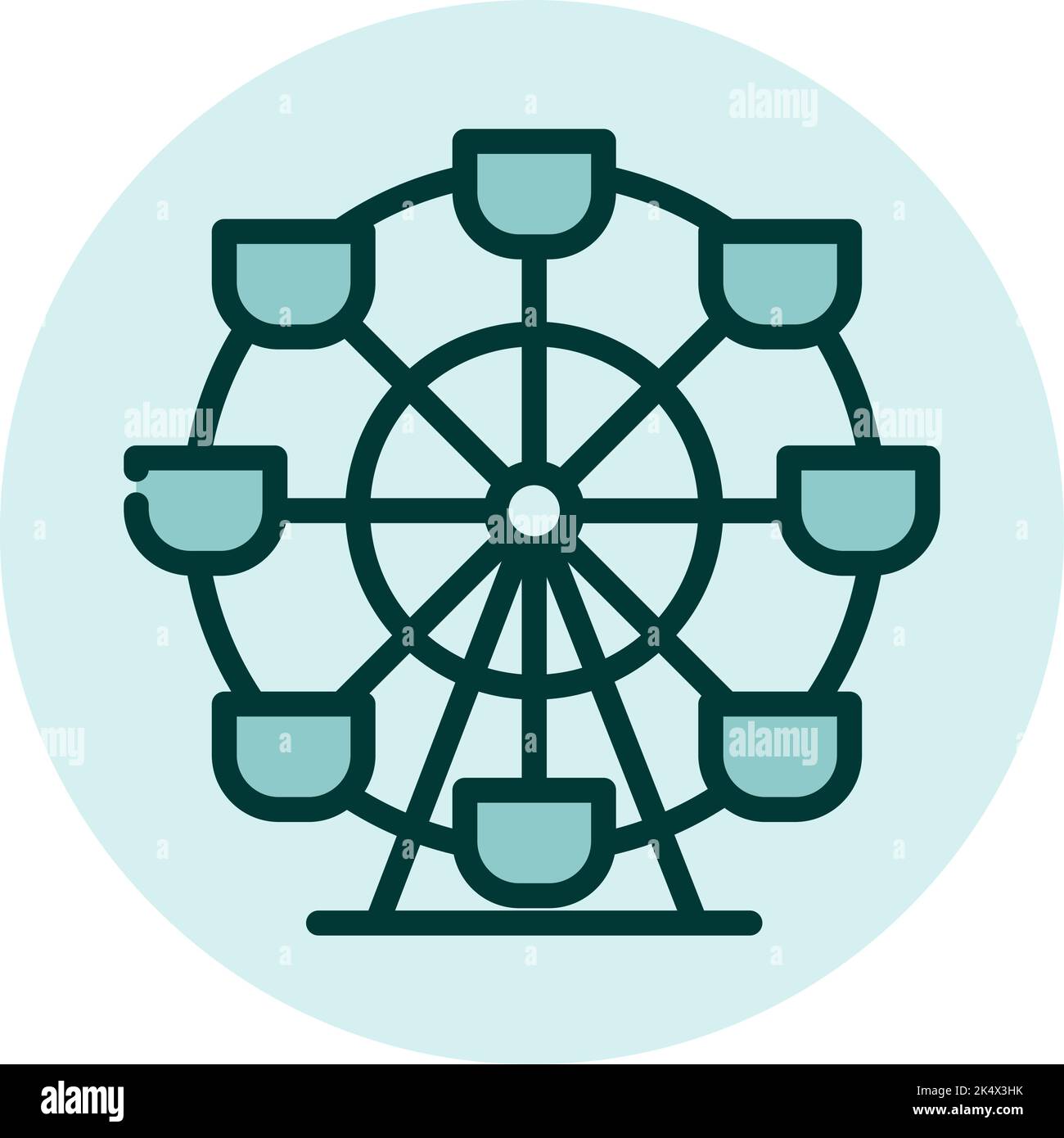 Parco divertimenti, illustrazione, vettore su sfondo bianco. Illustrazione Vettoriale