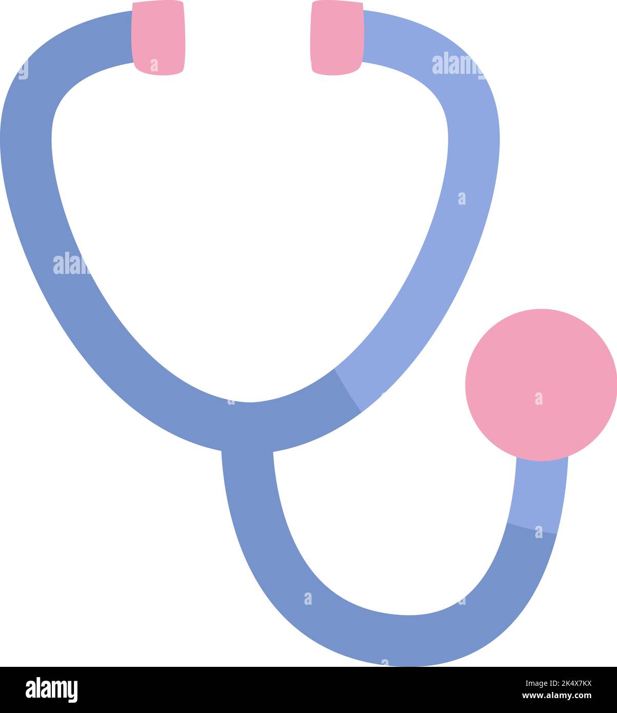 Stetoscopio medico, illustrazione, vettore su sfondo bianco. Illustrazione Vettoriale