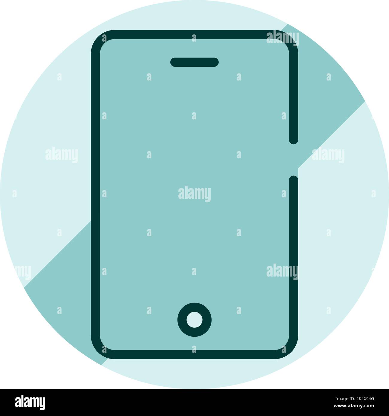 Segnale di avvertenza: Nessun telefono cellulare, illustrazione, vettore su sfondo bianco. Illustrazione Vettoriale